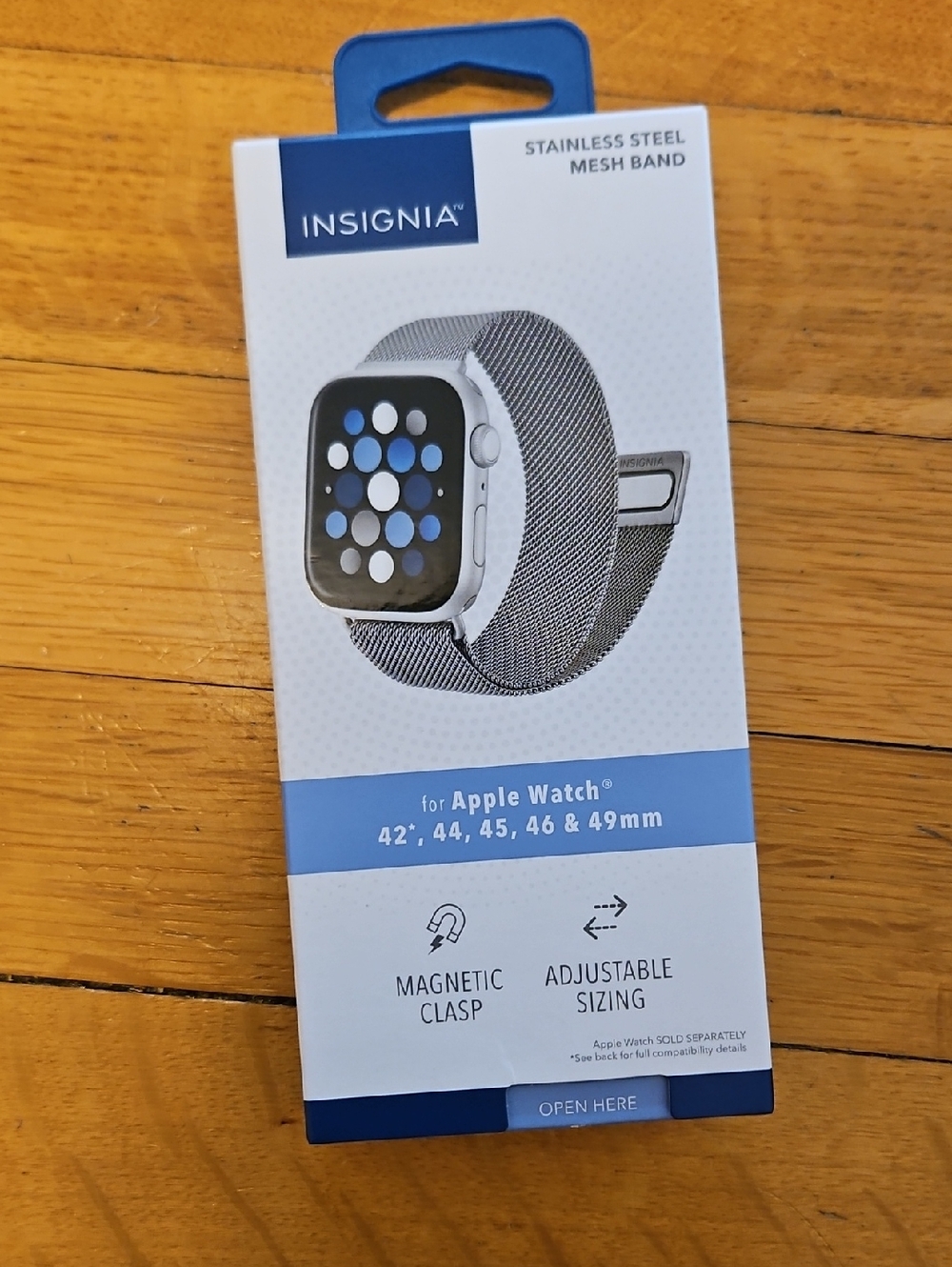 Insignia Silver Stainless Steel Mesh Smartwatch Band for Apple Watch